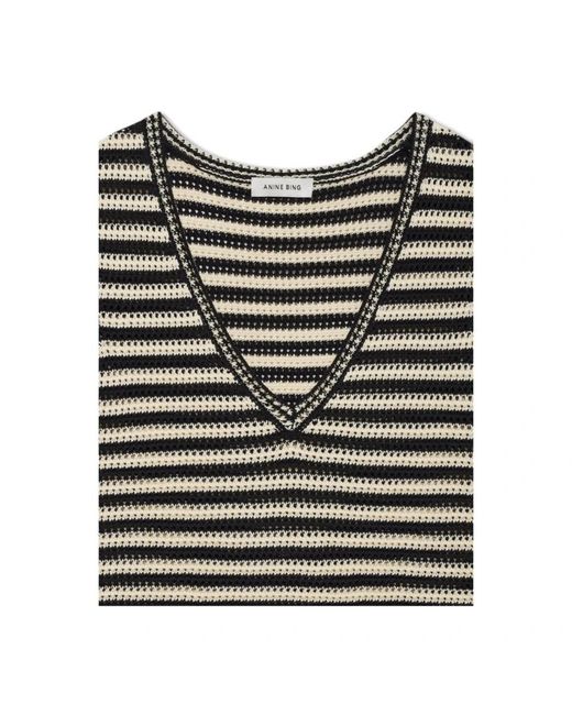 Anine Bing Black Sleeveless Tops