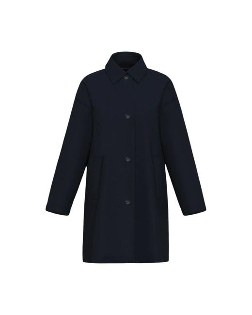 Marella Blue Blauer Wasserdichter Mantel Oversize Design