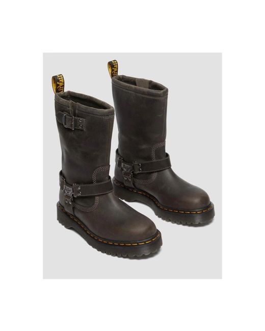 Dr. Martens Anistone Hi Biker Laarzen in het Black