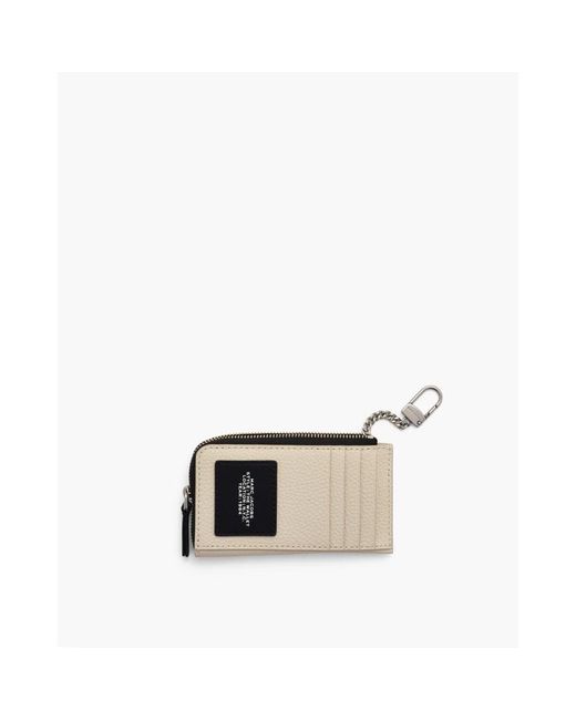 Marc Jacobs The Camp Patchwork Top Zip Multi Wallet in het Metallic