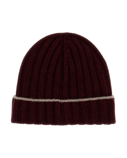 Beanies di Brunello Cucinelli in Purple da Uomo
