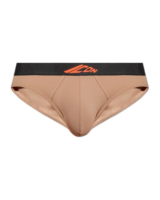 DSquared² Badmode ,Bruin ,Zwembroek in het Natural voor heren