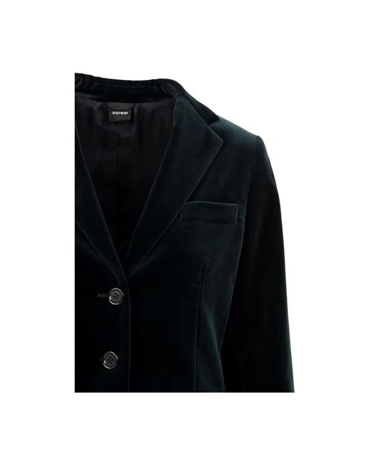 Aspesi Jassen ,Blauw ,Knoopsluiting Voorzijde Achtersplit in het Black