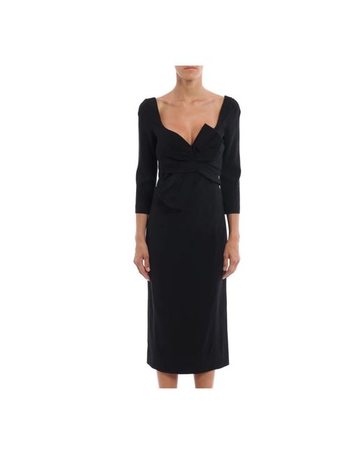 DSquared² Kleedjes ,Zwart ,Wol 900C Jurk in het Black