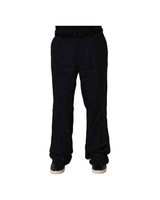 Dolce & Gabbana Black Wide Trousers for men