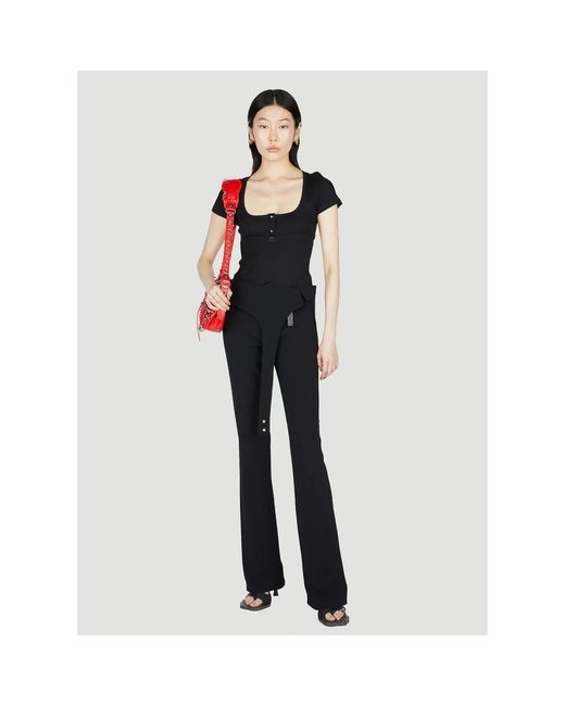 Courreges Black Wide Trousers