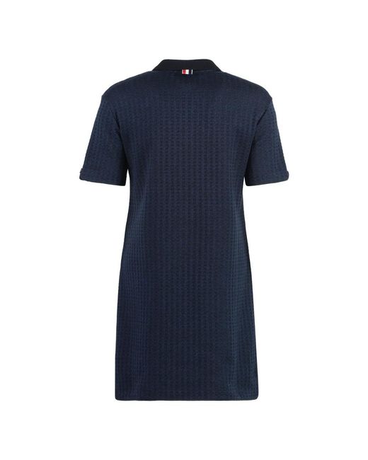 Thom Browne Kleedjes ,Blauw ,Katoen Cotton Mini Jurk in het Blue
