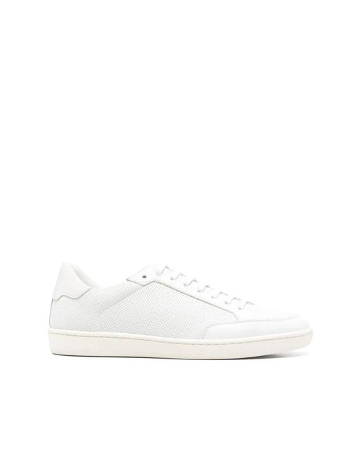 Saint Laurent Schoenen ,Wit ,Leer Sneaker Bl O/Blo/Bl O/Bl O/B in het White voor heren