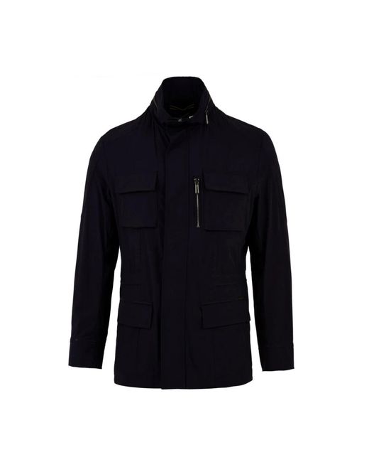 Light Jackets di Moorer in Blue da Uomo