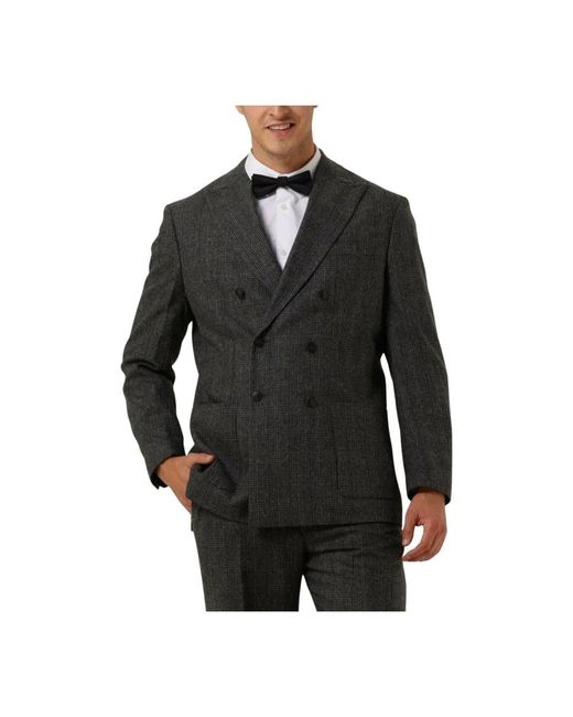 SELECTED Jassen ,Grijs ,Polyester Grijze Comfortabele Moderne Blazer in het Black voor heren
