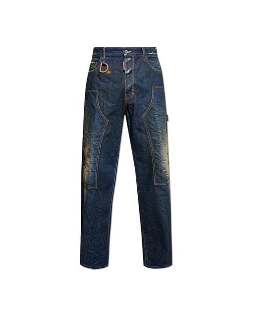 DSquared² Blue Straight Jeans for men
