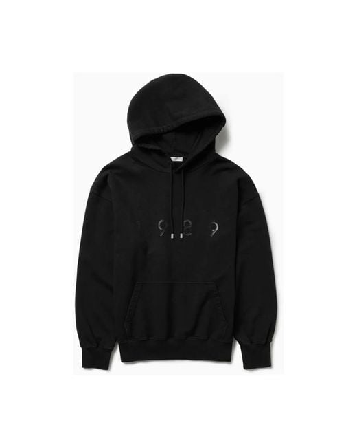 1989 STUDIO Black Hoodies for men