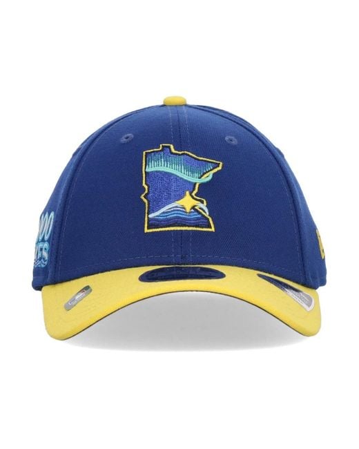 KTZ Accessoires ,Blauw ,Wol Minnesota Timberwolves Gebogen Klep Pet in het Blue