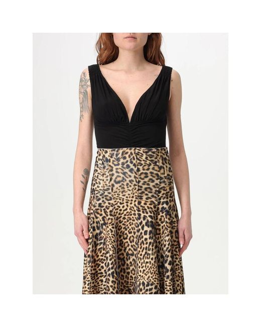 Norma Kamali Zwarte Top Met Twist Aan De Voorkant in het Black