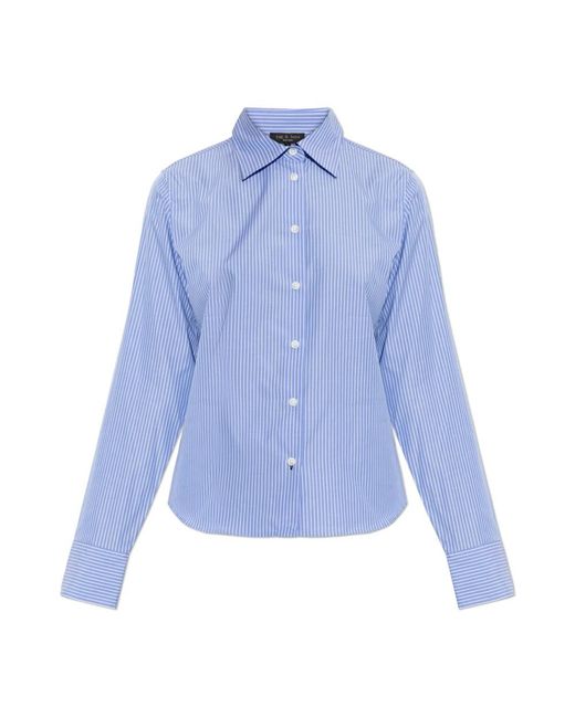 Rag & Bone Overhemden ,Blauw ,Katoen Gestreept Overhemd in het Blue