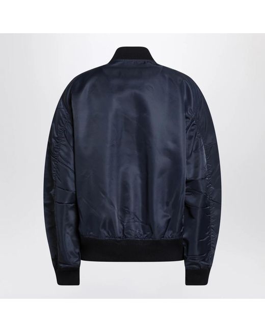 Prada Nylon Twill Bomberjack in het Blue