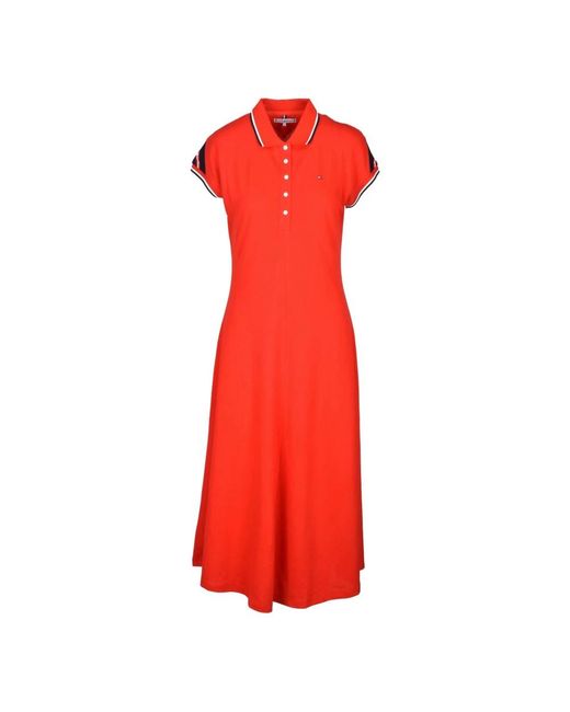 Tommy Hilfiger Red Midi Dresses