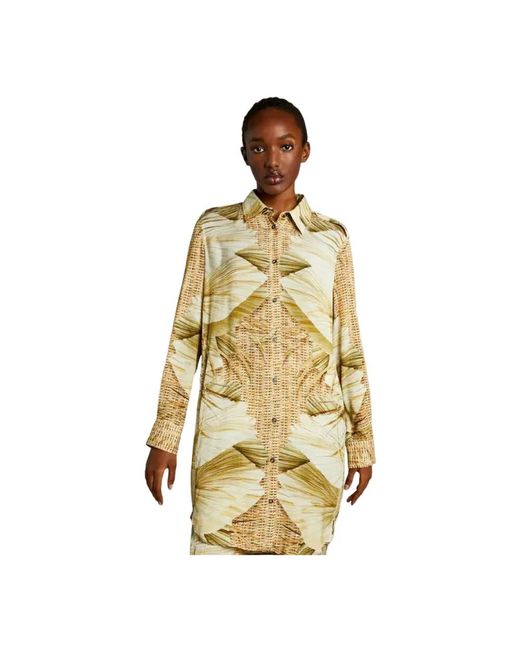 Fay Metallic Shirt Dresses