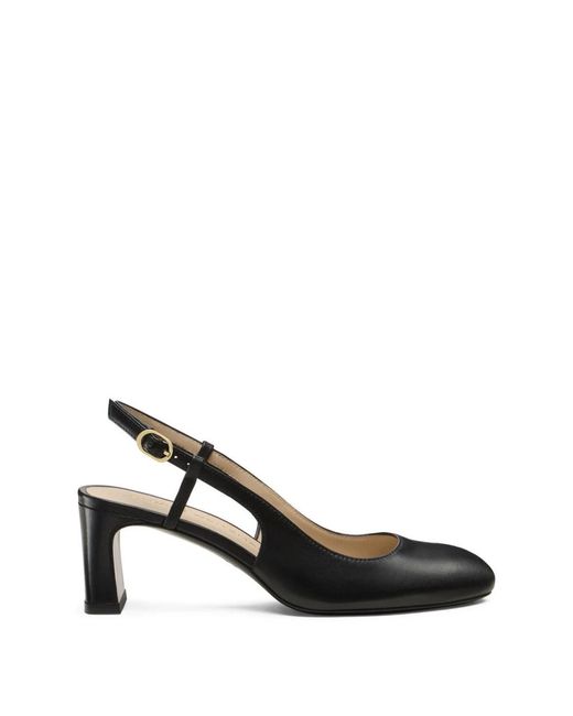 Stuart Weitzman Schoenen ,Zwart ,Leer Babette Slingback 60 Pump in het Black
