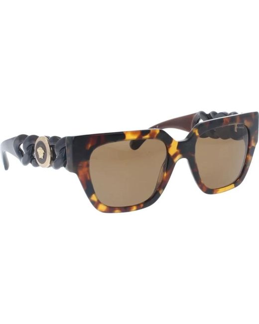 Versace Brown Stilvolle sonnenbrille mit einzigartigem design