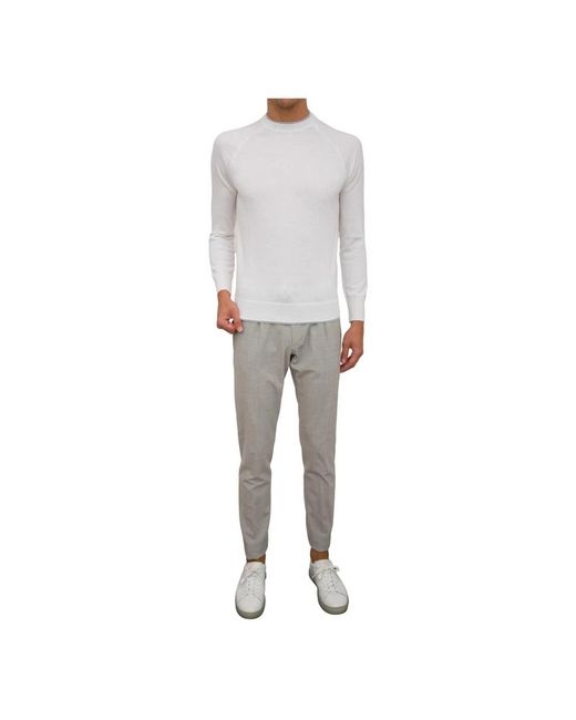 Eleventy Gray Round-Neck Knitwear for men