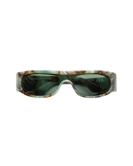 Retrosuperfuture Accessoires ,Groen ,Pharoah Onyx Zonnebril in het Green