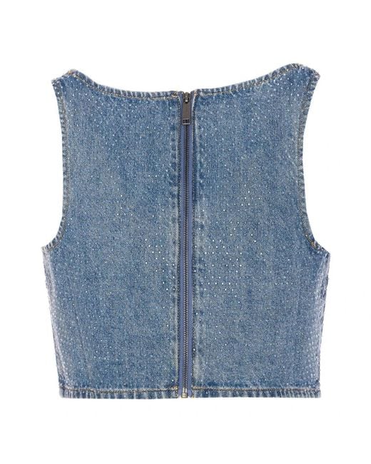 Self-Portrait Blue Sleeveless Tops