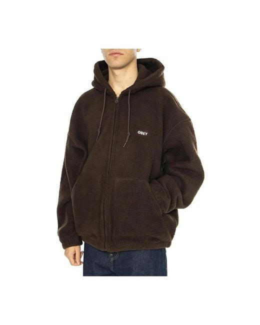 Zip-Throughs Obey de hombre de color Brown