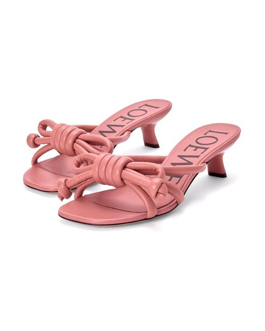 Loewe Pink Heeled Mules