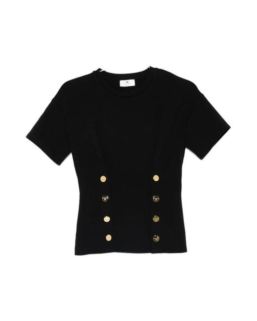Elisabetta Franchi Black T-Shirts