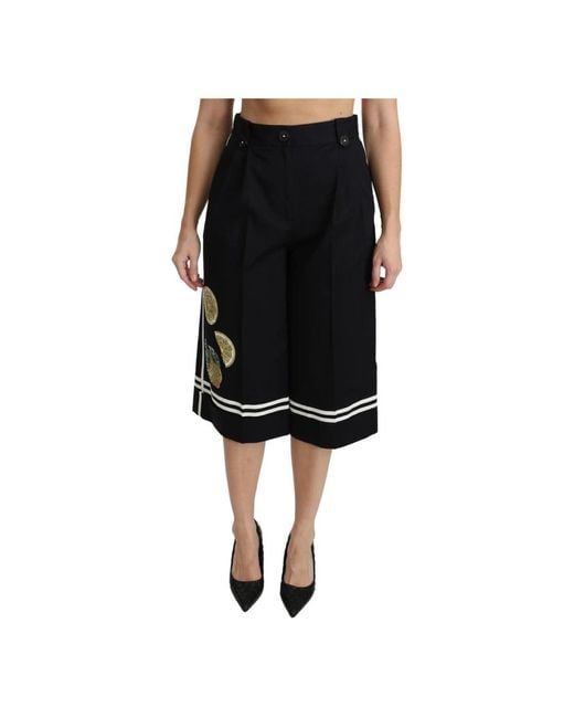 Dolce & Gabbana Black Cropped Trousers