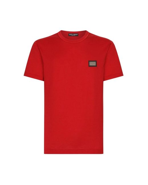 Dolce & Gabbana Red T-Shirts for men
