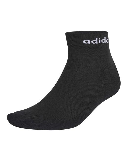 Adidas Knöchelsocken schwarz/weiß 3er-pack in Black für Herren