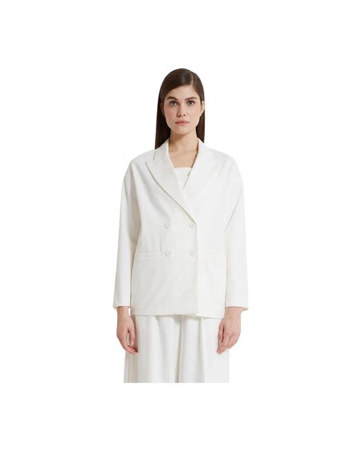 Americana bianca incrociata giacca di ViCOLO in White