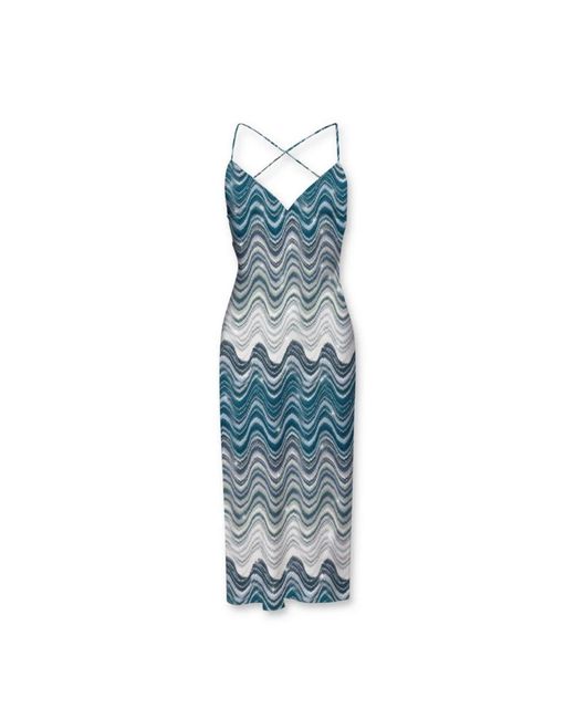 Mc2 Saint Barth Blue Midi Dresses