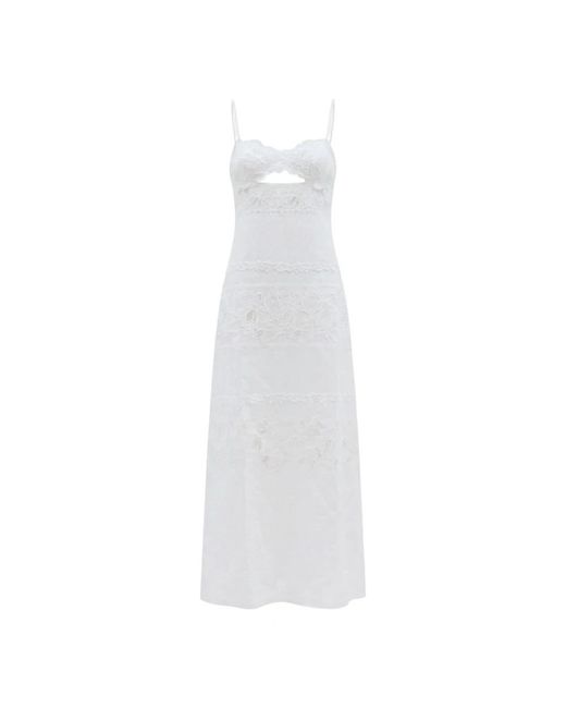 Ermanno Scervino White Midi Dresses