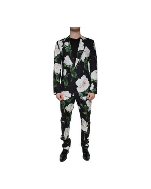 Dolce & Gabbana Black Single Breasted Suits for men