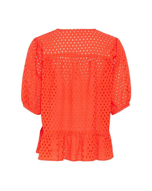 Kaffe Red Grenadine Bluse