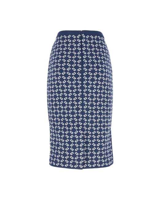 Givenchy Rokken ,Blauw ,Leer Midi Rok in het Blue