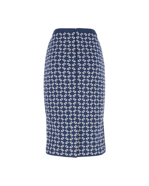 Givenchy Rokken ,Blauw ,Leer Midi Rok in het Blue