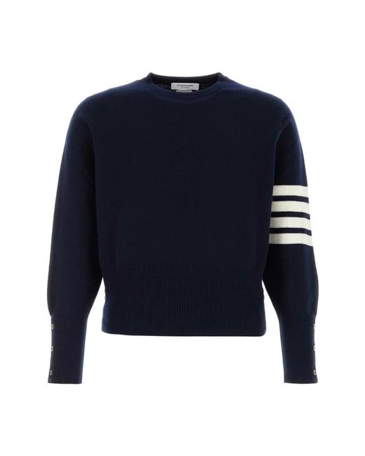 Thom Browne Blue Cashmere Knitwear for men