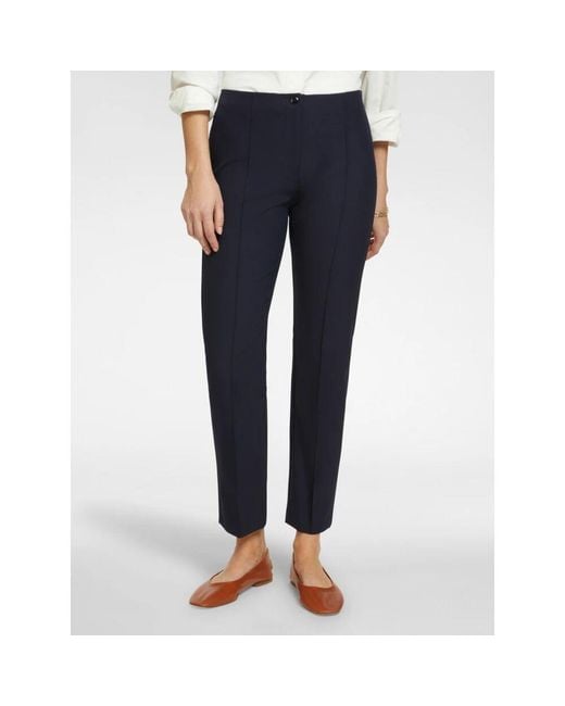 Cropped Trousers Elena Miro de color Blue