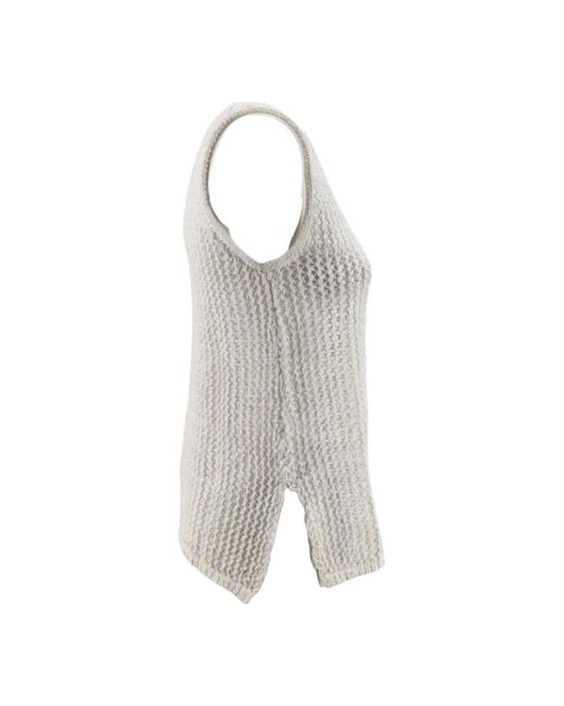 Sleeveless Tops P.A.R.O.S.H. en coloris Gray