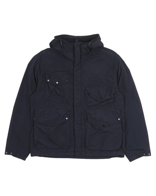 C P Company Jassen ,Blauw ,Nylon Flatt Nylon Goggle Jacket in het Blue voor heren