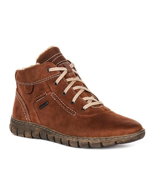Josef Seibel Brown Lace-Up Boots