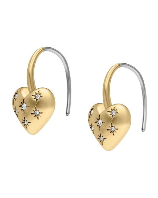 Earrings Fossil de color Metallic