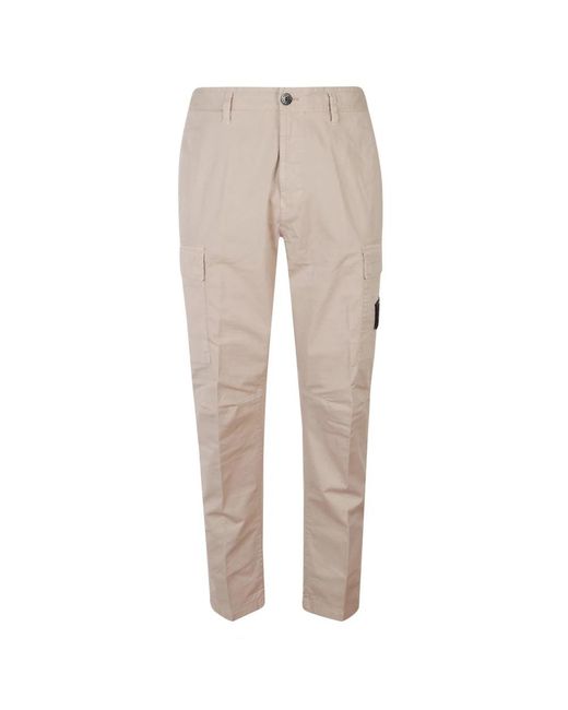 Stone Island Natural Slim-Fit Trousers for men