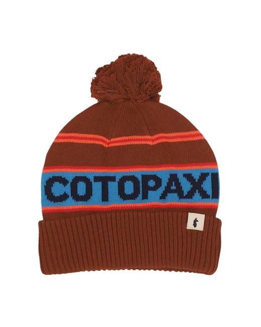 COTOPAXI Accessoires ,Rood ,Polyester Retro Pom Pom Beanie Hat in het Red