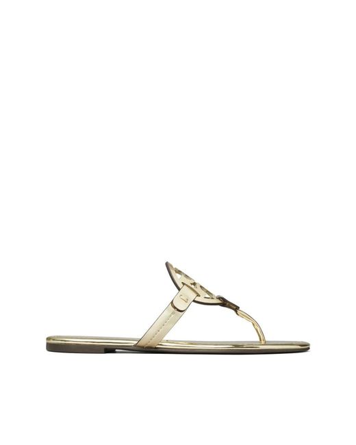 Tory Burch Natural Flip Flops