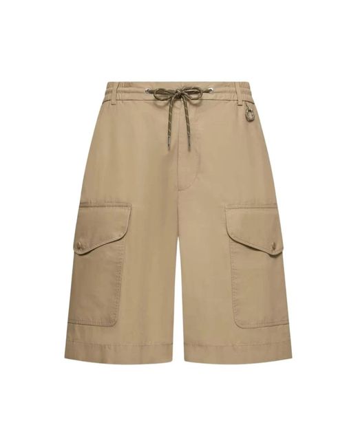 Moncler Natural Casual Shorts for men